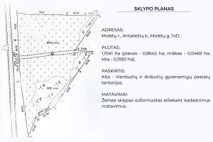 Parduodamas kitos paskirties sklypas Molėtų g., Antaliežių k., Molėtų r. sav., 110.41 a ploto 9