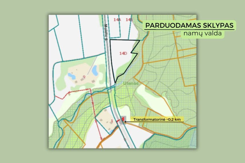 Parduodamas kitos paskirties sklypas Molėtų g., Antaliežių k., Molėtų r. sav., 110.41 a ploto 12