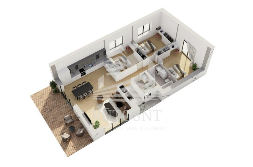 Parduodamas namas Ketvergių k., Klaipėdos r. sav., 103.00 m² ploto 4 kambariai 3