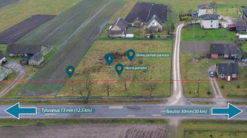 Parduodamas sklypas Draugystės g., Kiaunorių k., Kelmės r. sav., 26.30 a ploto 1