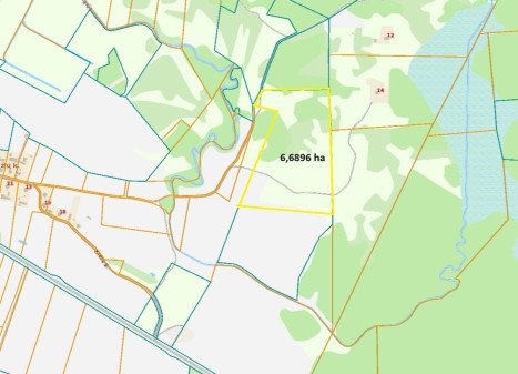 Parduodamas  sklypas Sirvydžių k., Utenos r. sav., 668.96 a ploto