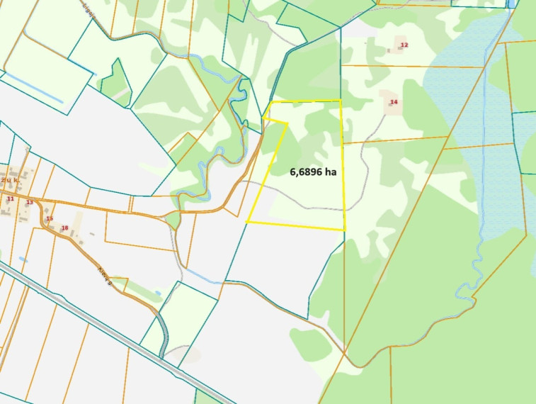 Parduodamas sklypas Sirvydžių k., Utenos r. sav., 668.96 a ploto 1