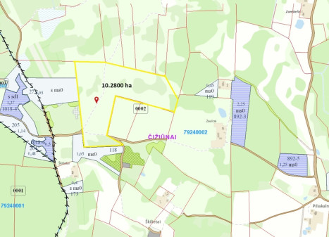 Parduodamas  sklypas Piliakalnio II k., Trakų r. sav., 1028 a ploto