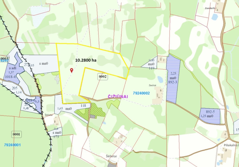 Parduodamas sklypas Piliakalnio II k., Trakų r. sav., 1028 a ploto 1