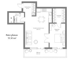 Parduodamas butas Lvivo g., Šnipiškės, Vilniaus m., Vilniaus m. sav., 55.3 m2 ploto, 2 kambariai 28