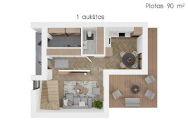 Parduodamas namas Žaibo g., Tauralaukis, Klaipėdos m., Klaipėdos m. sav., 90 m2 ploto, 2 aukštai 21