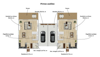 Parduodamas namas Panoramos g., Bendorių k., Vilniaus r. sav., 145.69 m2 ploto, 2 aukštai 26