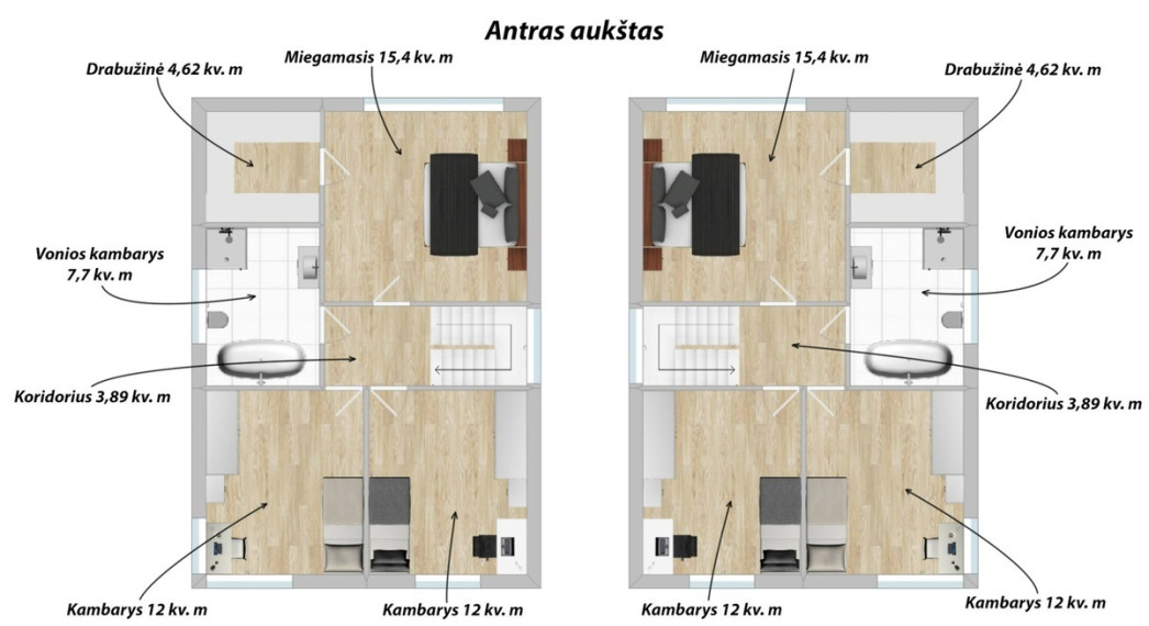 Parduodamas namas Panoramos g., Bendorių k., Vilniaus r. sav., 149 m2 ploto, 2 aukštai 21