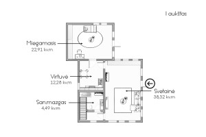 Parduodamas namas Karačiūnų Sodų 6-oji g., Antakalnis, Vilniaus m., Vilniaus m. sav., 144 m2 ploto, 2 aukštai 24