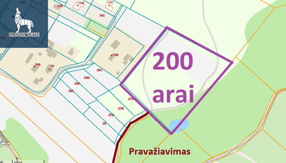 Parduodamas kitos paskirties sklypas Akacijų g., Skaidiškių mstl., Vilniaus r. sav., 200 a ploto 2