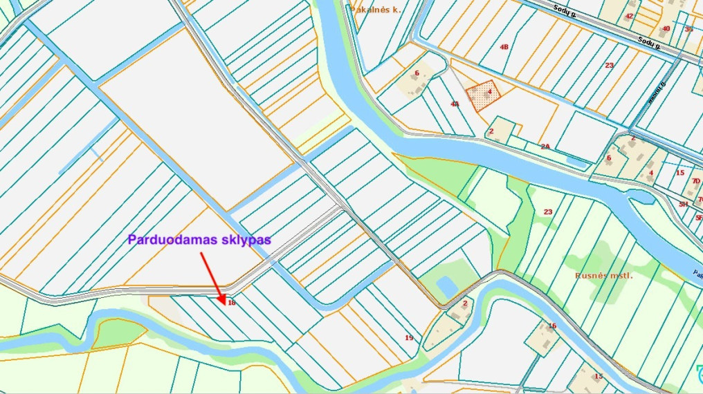 Parduodamas  sklypas Vorusnės, Vorusnės k., Šilutės r. sav., 50 a ploto 7