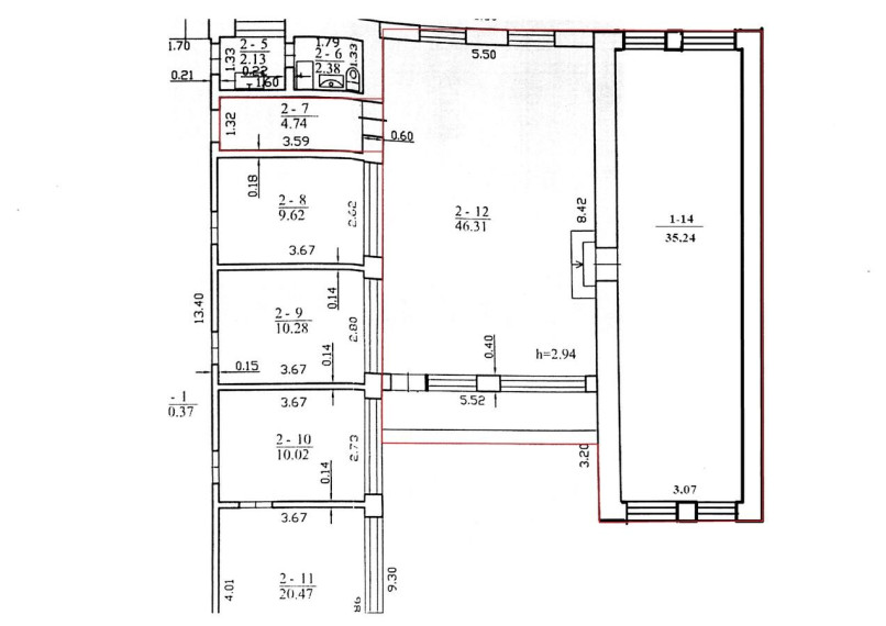 Nuomojamos patalpos Liejyklos g., Pabaliai, Šiaulių m., Šiaulių m. sav., 81.55 m² ploto 12