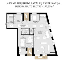 Parduodamas butas Totorių g., Centras, Kauno m., Kauno m. sav., 177.55 m2 ploto, 4 kambariai 7