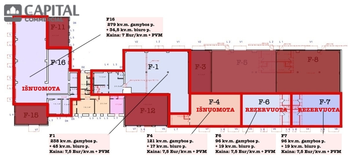 Nuomojamos administracinės, gamybinės, kitos paskirties, sandėliavimo patalpos Tujų g., Raudondvario k., Kauno r. sav., 212.38 m2 ploto 16