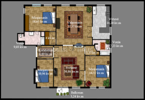 Nuomojamas butas Šv. Mykolo g., Senamiestis, Vilniaus m., Vilniaus m. sav., 150 m2 ploto, 5 kambariai 10