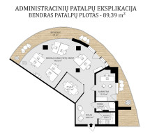 Parduodamos administracinės patalpos Laisvės pr., Justiniškės, Vilniaus m., Vilniaus m. sav., 89.39 m2 ploto 27