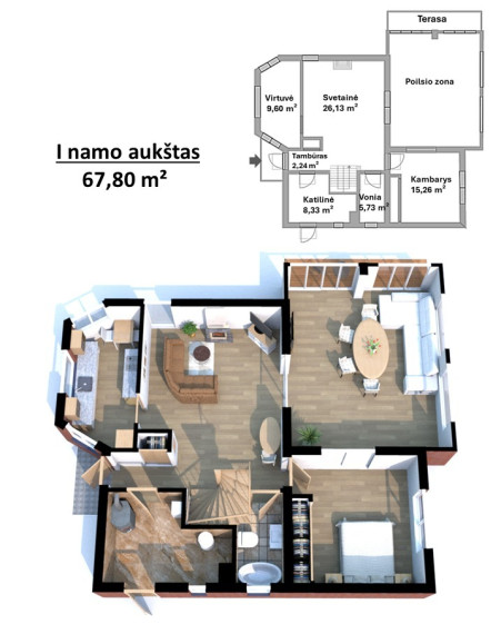 Parduodamas namas Baltijos 7-oji g., Mažojo kaimelio, Klaipėdos m., Klaipėdos m. sav., 135.6 m2 ploto, 2 aukštai 29