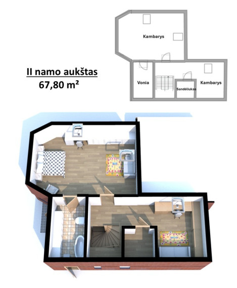 Parduodamas namas Baltijos 7-oji g., Mažojo kaimelio, Klaipėdos m., Klaipėdos m. sav., 135.6 m2 ploto, 2 aukštai 30