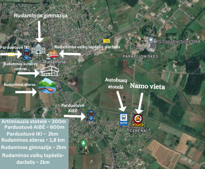 Parduodamas namas Čekėnų g., Rudaminos mstl., Vilniaus r. sav., 151.79 m2 ploto, 2 aukštai 38