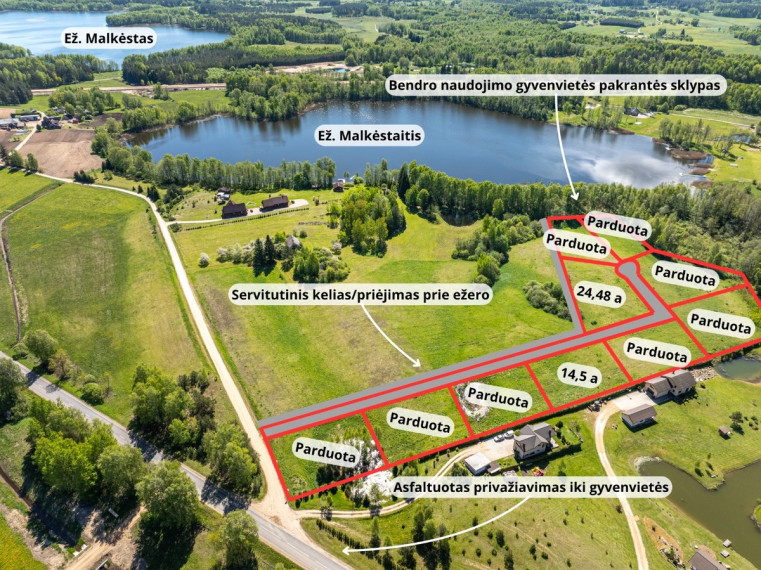 Parduodamas  sklypas Vadinėlio g., Rudilių k., Molėtų r. sav., 14.5 a ploto 1