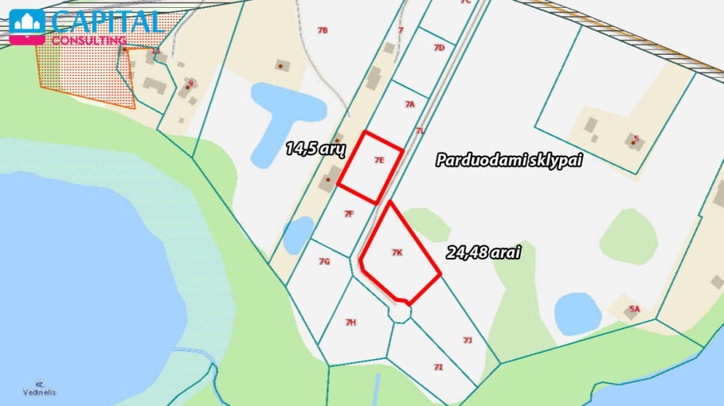 Parduodamas  sklypas Vadinėlio g., Rudilių k., Molėtų r. sav., 14.5 a ploto 15