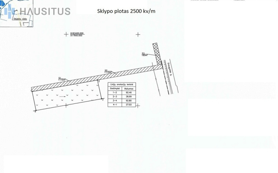 Parduodamas sklypas Draugystės g., Bernatonių k., 25 a ploto 3