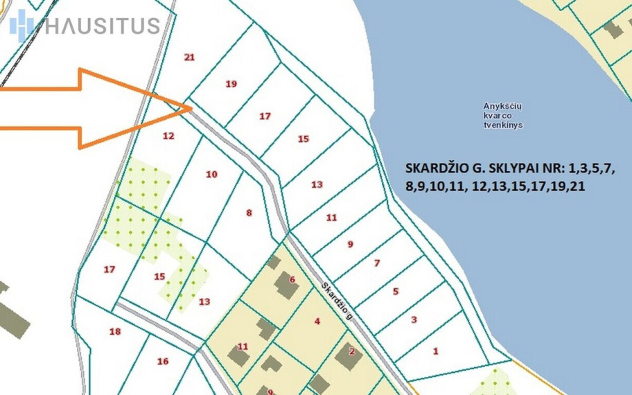 Parduodamas sklypas Sodų g., Anykščiuose, 15.77 a ploto 6