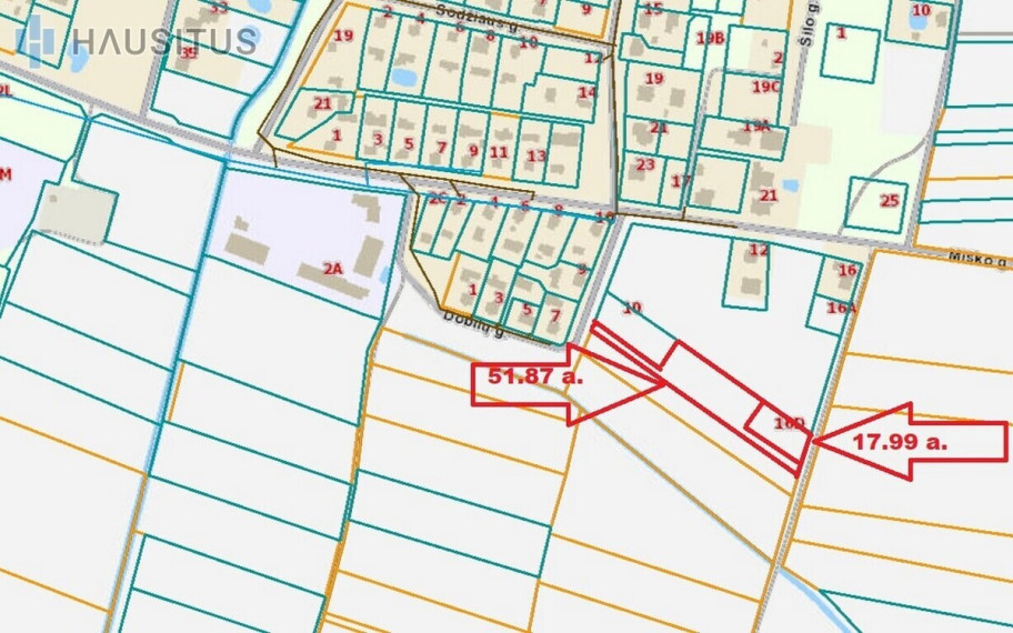 Parduodamas 69.89 a ploto sklypas Miško g., Šilagalio k. 1
