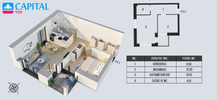 Parduodamas butas Žvangučių g., Žaliakalnis, Kauno m., Kauno m. sav., 35.24 m2 ploto, 2 kambariai 13