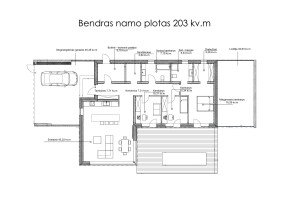 Parduodamas namas Filaretų g., Didžiasalio k., Vilniaus r. sav., 158 m2 ploto, 1 aukštai 34