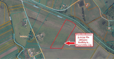 Parduodamas  sklypas Kulbių, Kulbių k., Panevėžio r. sav., 501.34 a ploto 1