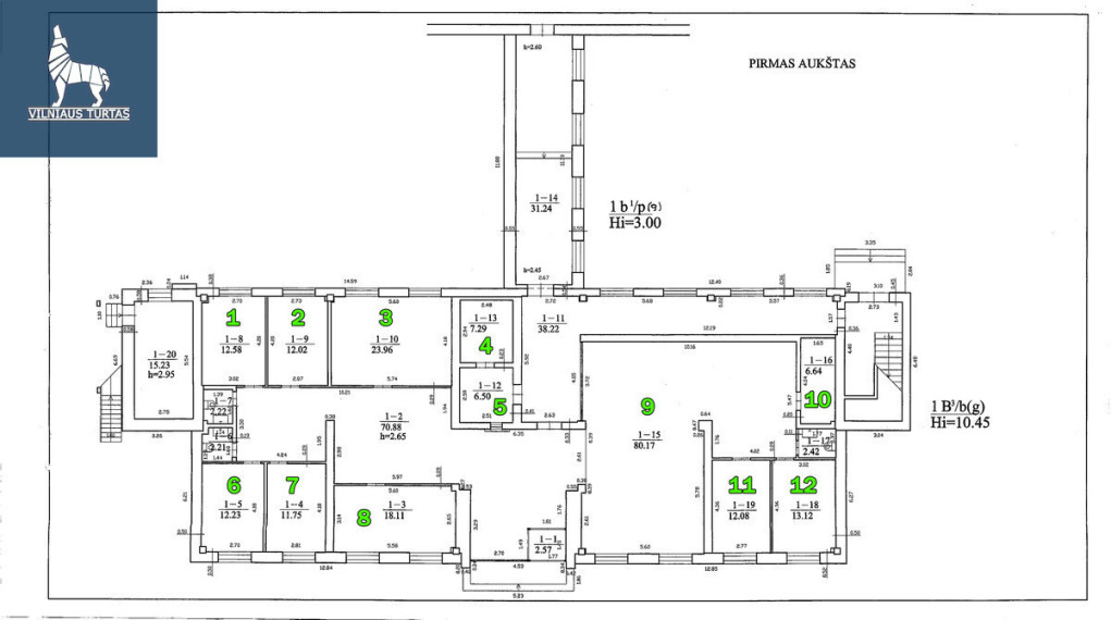 Nuomojamos administracinės patalpos Jankiškių g., Aukštieji Paneriai, Vilniaus m., Vilniaus m. sav., 381.44 m2 ploto 2
