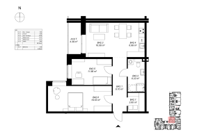 Parduodamas butas M. Mažvydo g., Pilaitė, Vilniaus m., Vilniaus m. sav., 71.97 m² ploto 3 kambariai 7
