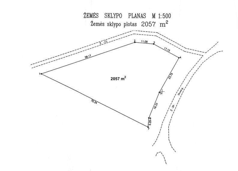 Parduodamas sklypas Dvaro g., Daržininkų k., Vilniaus r. sav., 20.57 a ploto 4