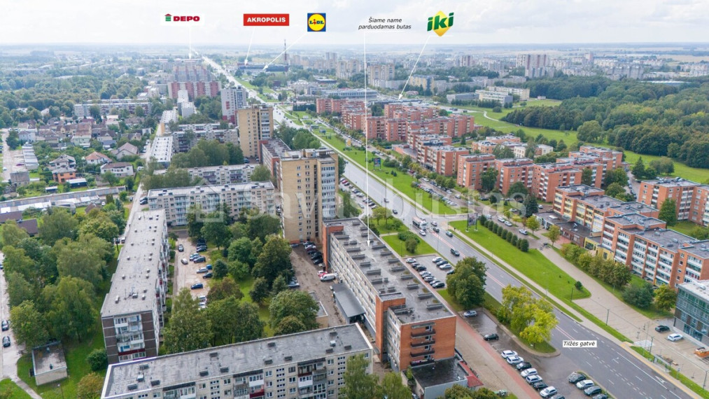 Parduodamas butas Tilžės g., Centras, Šiaulių m., Šiaulių m. sav., 35.84 m2 ploto, 2 kambariai 1