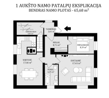Parduodamas namas vilties, Grikiapelės k., Ignalinos r. sav., 65.68 m2 ploto, 1 aukštai 15
