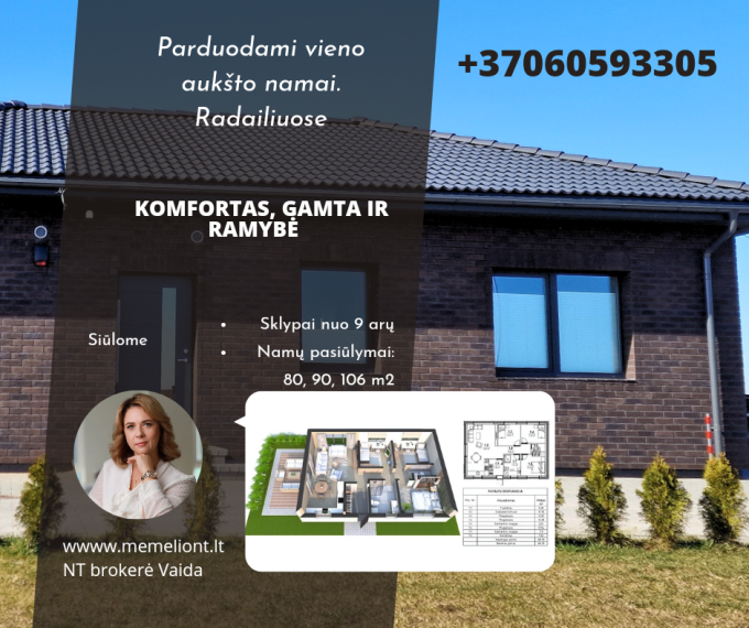 Parduodamas namas Piliavos g., Radailių k., Klaipėdos r. sav., 80 m² ploto 4 kambariai 1
