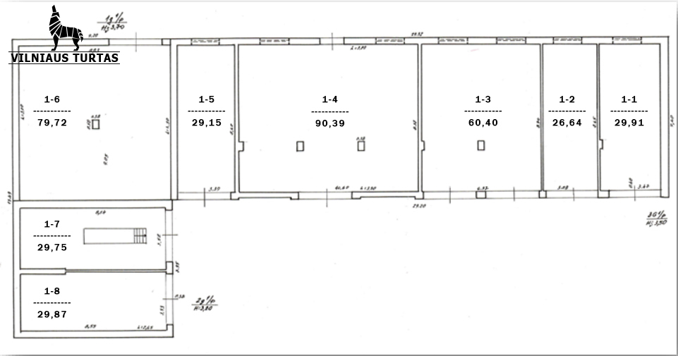 Nuomojamos gamybinės, kitos paskirties, sandėliavimo patalpos Verkių g., Baltupiai, Vilniaus m., Vilniaus m. sav., 26.64 m2 ploto 2