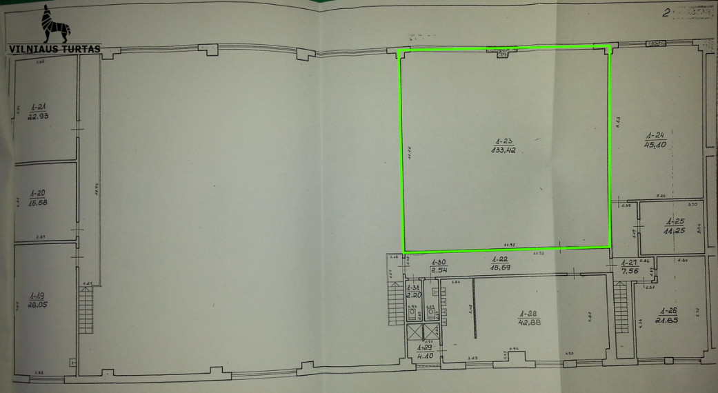 Nuomojamos gamybinės, sandėliavimo patalpos Arimų g., Naujoji Vilnia, Vilniaus m., Vilniaus m. sav., 133.42 m2 ploto 2
