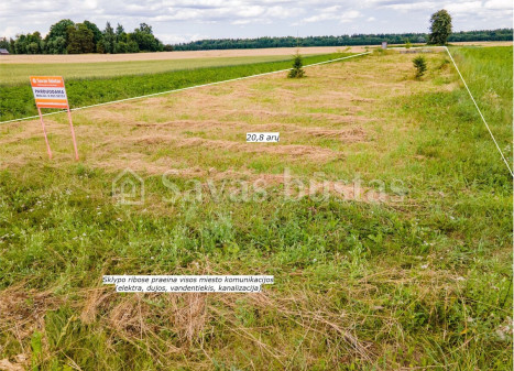 Parduodamas  sklypas Sauginių k., Šiaulių r. sav., 20.8 a ploto