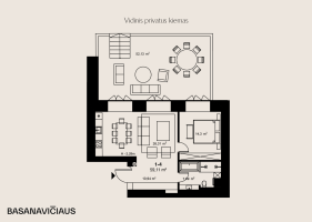 Parduodamas butas J. Basanavičiaus g., Naujamiestis, Vilniaus m., Vilniaus m. sav., 59.11 m² ploto 2 kambariai 4