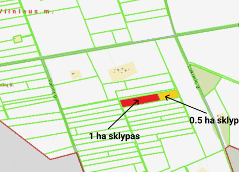 Parduodamas žemės ūkio paskirties sklypas Guobų g., Vilniaus m., Vilniaus m. sav., 50 a ploto