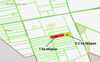 Parduodamas žemės ūkio paskirties sklypas Guobų g., Vilniaus m., Vilniaus m. sav., 50 a ploto 1