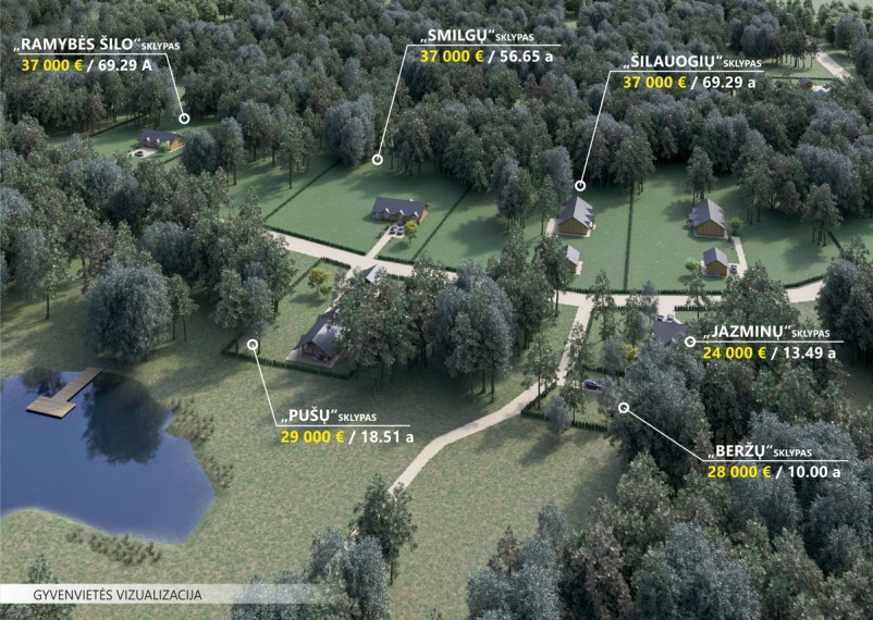 Parduodamas  sklypas Luokesos g., Alksniškių k., Molėtų r. sav., 13.49 a ploto 30