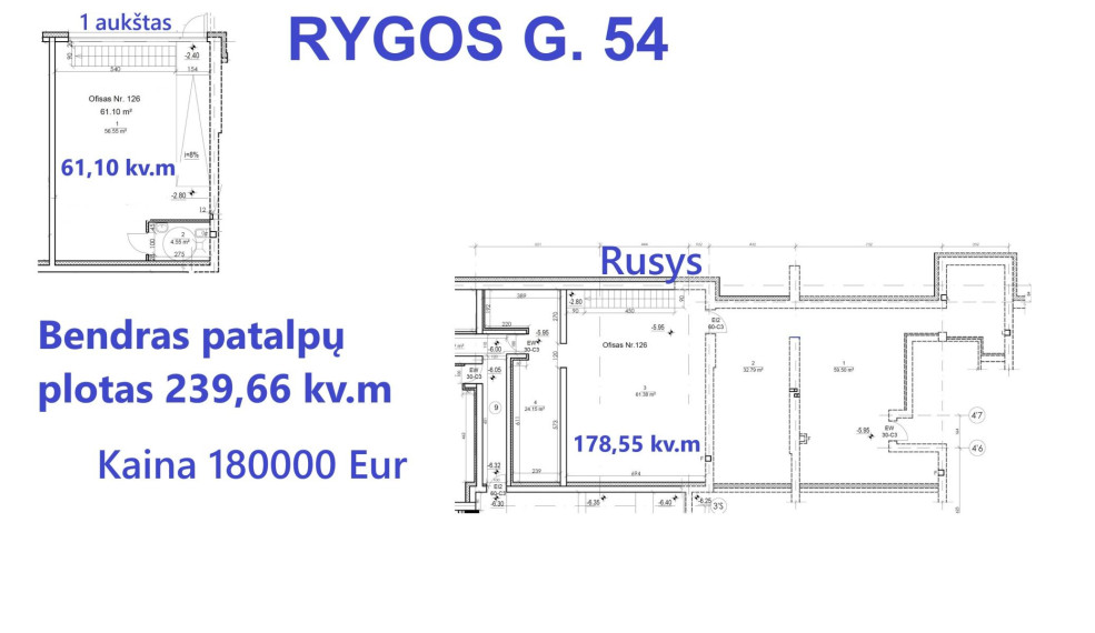 Parduodamos patalpos Rygos g., Justiniškės, Vilniaus m., Vilniaus m. sav., 239.66 m² ploto 2