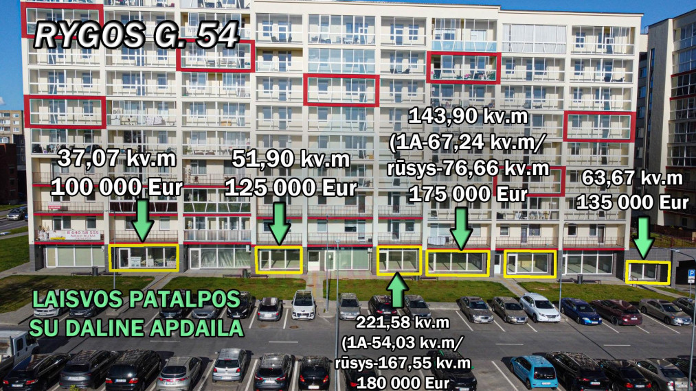 Parduodamos patalpos Rygos g., Justiniškės, Vilniaus m., Vilniaus m. sav., 239.66 m² ploto 1
