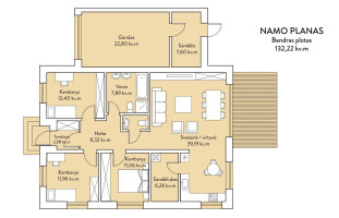 Parduodamas namas Rėvos g., Vaidotų k., Vilniaus r. sav., 130.16 m2 ploto, 1 aukštai 38