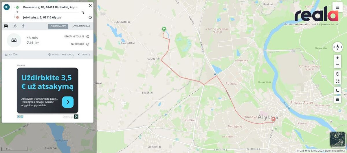 Parduodamas namų valdos sklypas Alytaus r., Užubalių k., 29 a 7