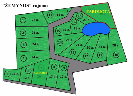 Parduodamas  sklypas Žemynos g., Selioviškių k., Trakų r. sav., 11 a ploto