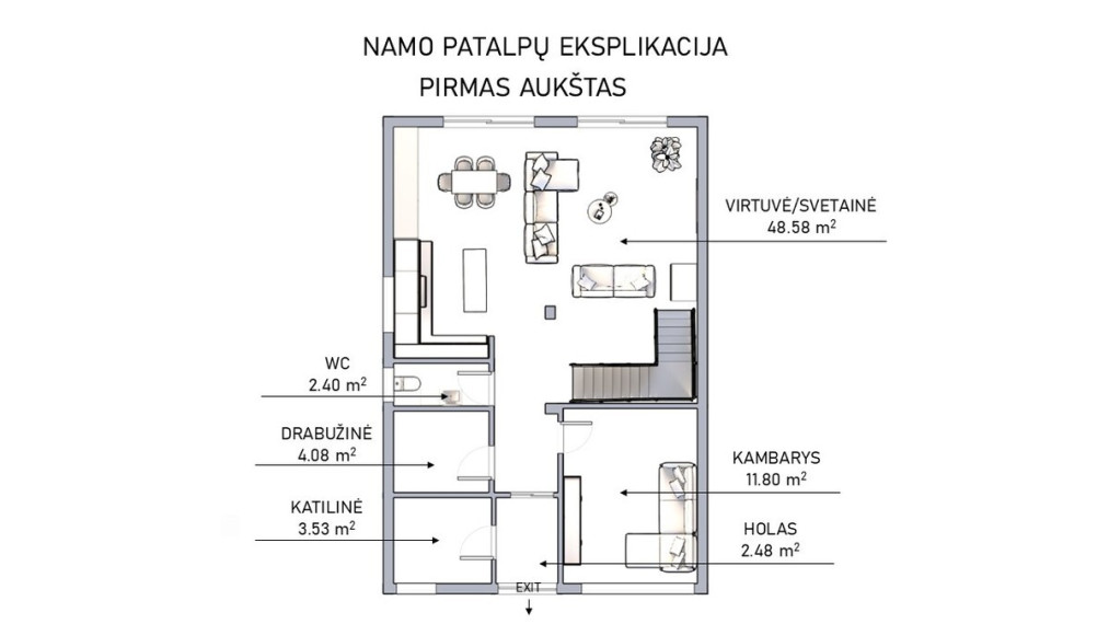 Parduodamas namas Valdemaro Čarneckio g., Pavilnys, Vilniaus m., Vilniaus m. sav., 142 m2 ploto, 2 aukštai 34